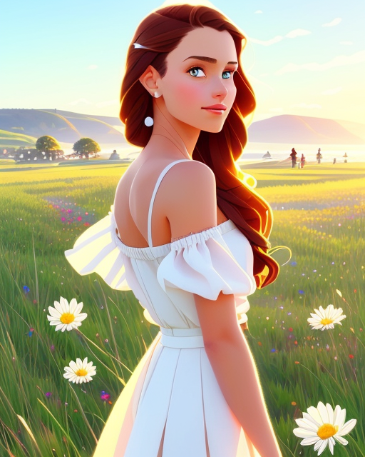 00109-608285503-close-up portrait of a beautiful young woman, detailed proportions, white dress, at golden hour, among fields of wildflowers by.png