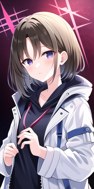 12129-2677064776-masterpiece, highres, clear details, dark lighting moon light ,char-misaki standing, white_jacket,1girl, upperbody, looking_at_v.png