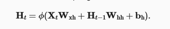 Update Hidden State Equation